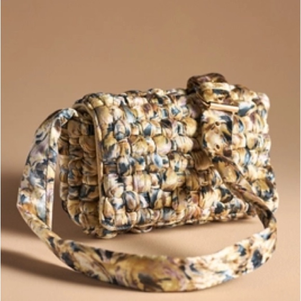 Daily Practice by Anthropologie Woven Velvet Crossbody Bag